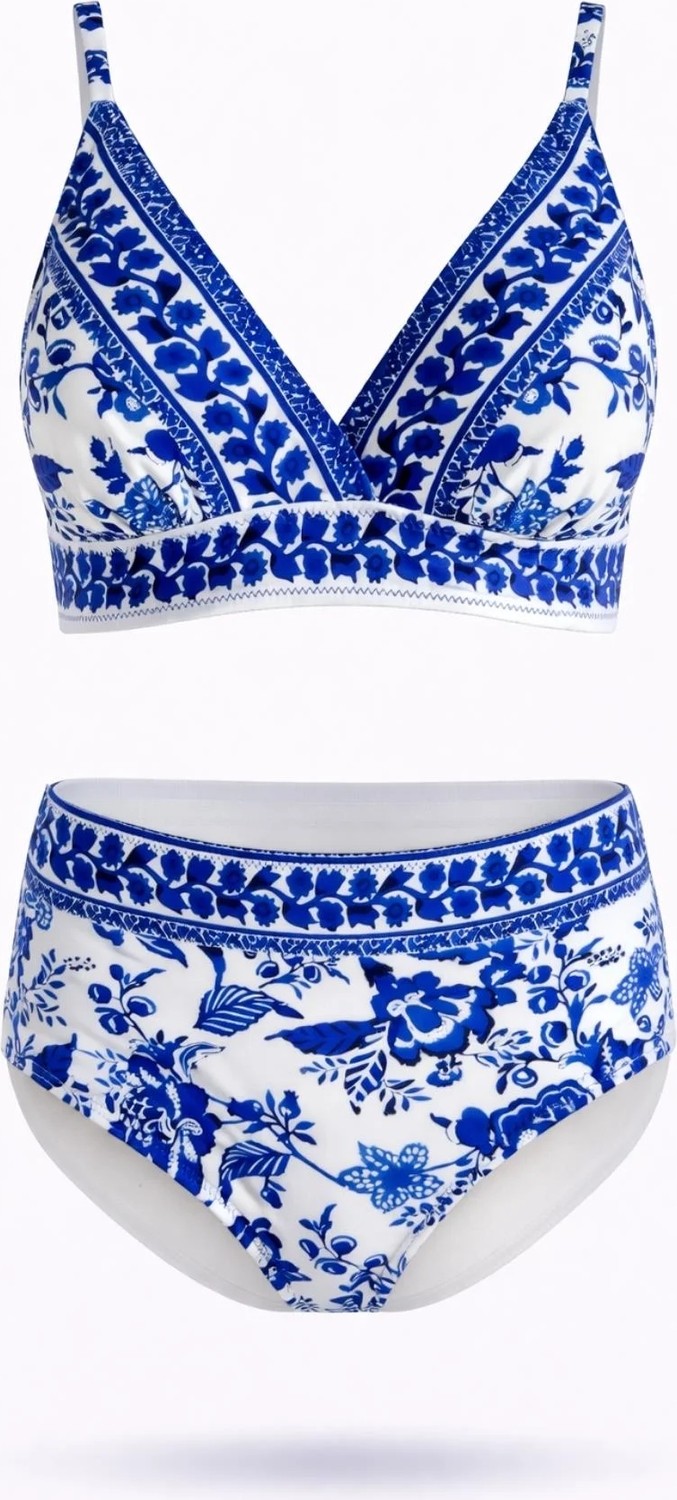 Sailor Moda V Yaka Pareolu Bikini Takım görsel 2