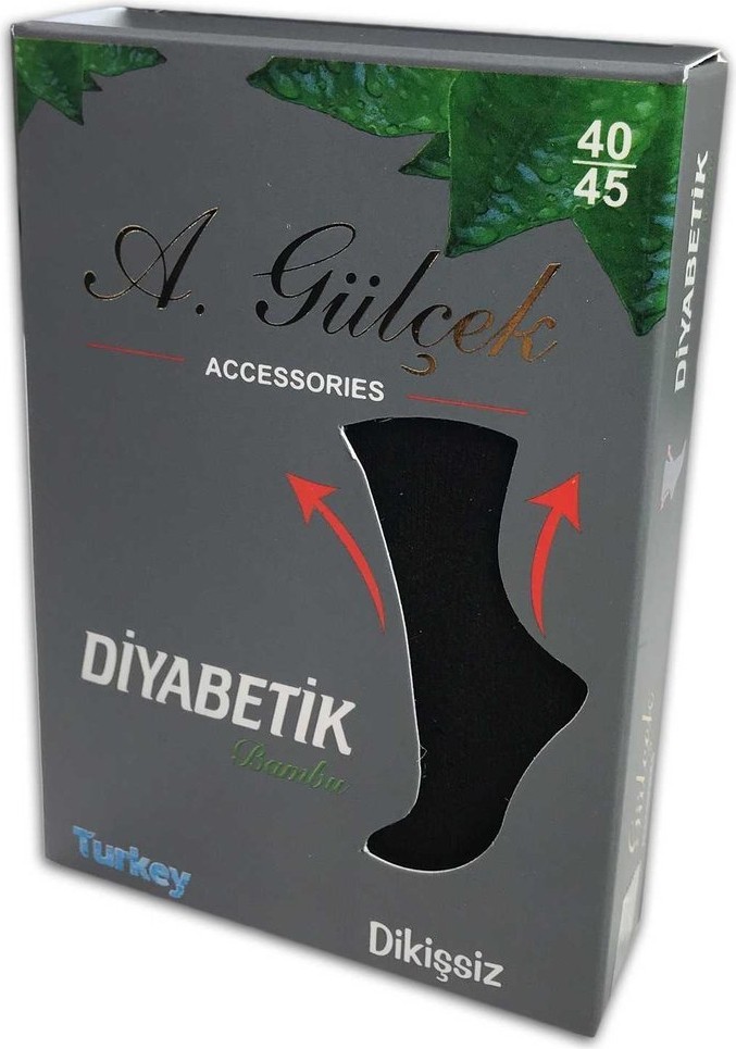 Mbb E-Ticaret 6 Adet Erkek Bambu Lastiği Sıkmayan Diyabetik Çorap görsel 3