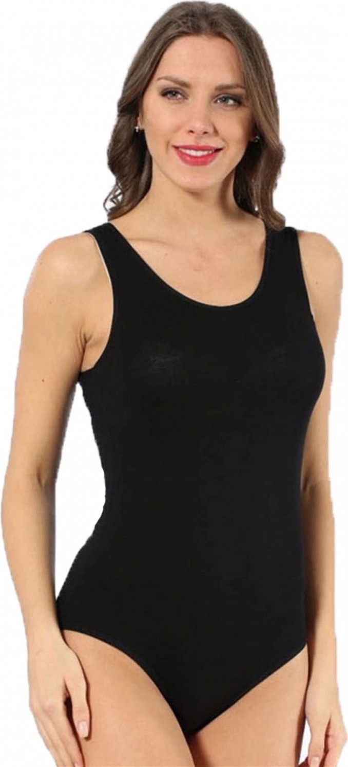 Pileli Store Bayan Kalın Askılı Body Siyah