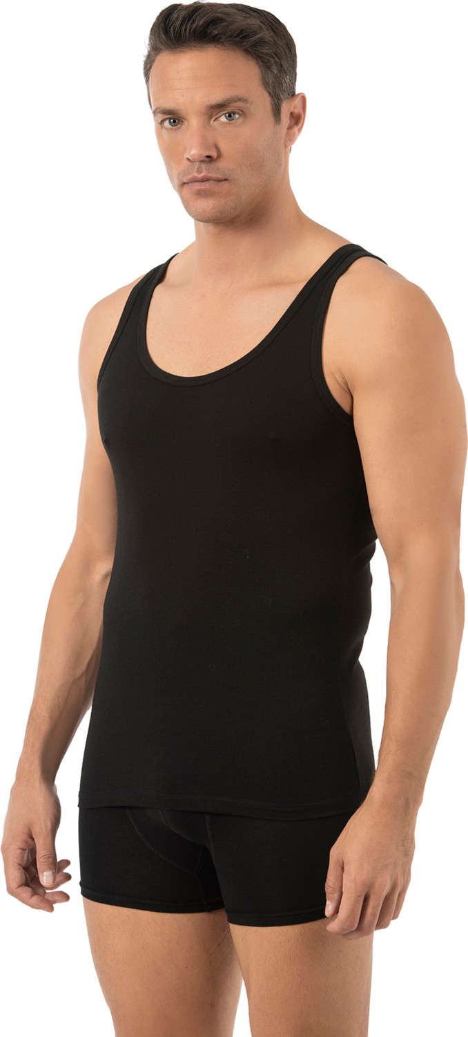 Özkan Underwear Özkan 10852 5'li Paket Erkek Premium Kumaş Pamuklu Modal Esnek Rahat Kalın Askılı Atlet görsel 3