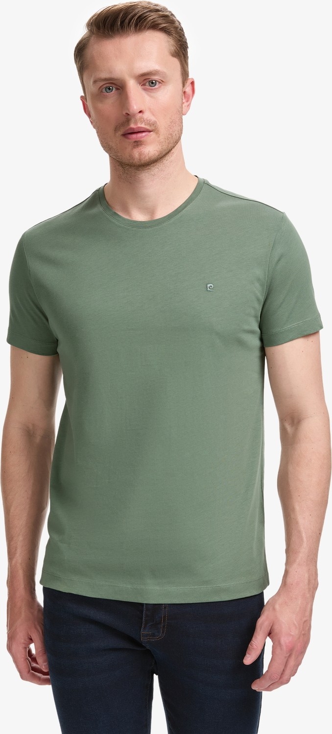 Pierre Cardin Erkek Bordo Slim Fit %100 Pamuk Bisiklet Yaka Basic Tişört 50325307-VR014