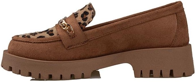 Trend Adımlar Taba Kadın Nubuk Leopar Casual Ayakkabı görsel 3