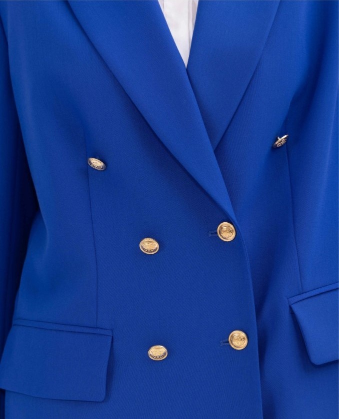 Belirtilmemiş 1008 Büyük Beden Düğme Detaylı Blazer Ceke Blazer Ceket görsel 6