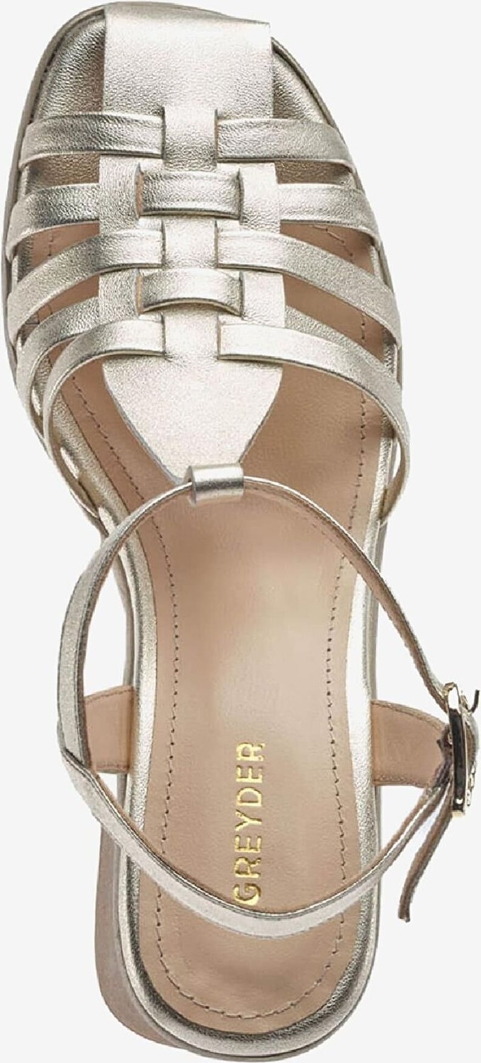 Greyder Kadın Altın Hakiki Deri Topuklu Sandalet 5Y2WS59246 görsel 4