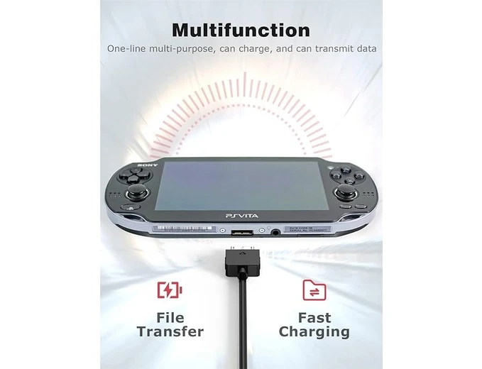Resim Vita Için Mellbree Şarj Kablosu, Sony Playstation Vita ile Uyumlu USB Şarj Kablosu Değiştirme, 