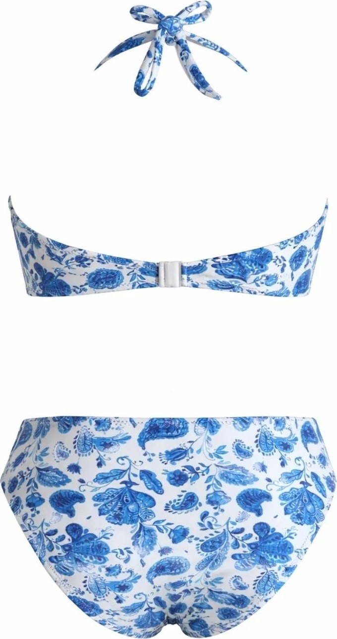 Sailor Moda Straplez Etekli Bilek Aksesuarlı Bikini Takım görsel 3