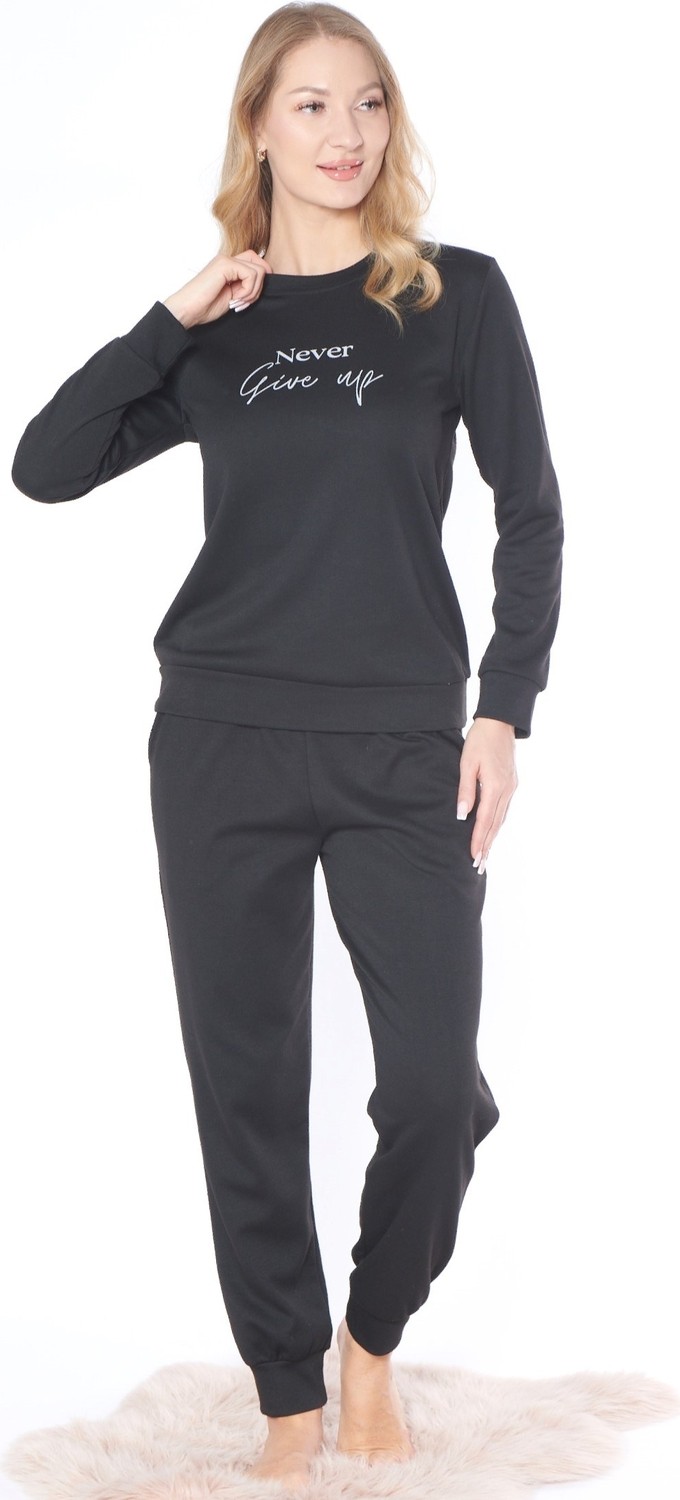 Dowry Kadın Uzun Kollu Pijama Takımı, Rahat Ev Giyim Eşofman Pijama Takım 09-281
