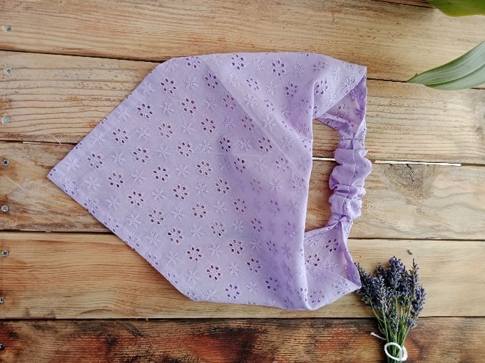 Mufin Collection Siya Brode Fisto Lastikli Bandana | Doğal Pamuk Saç Bandı görsel 8