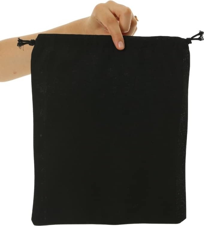 OEM 3 Adet Siyah Bez Kese 15 cm x 20 cm görsel 2
