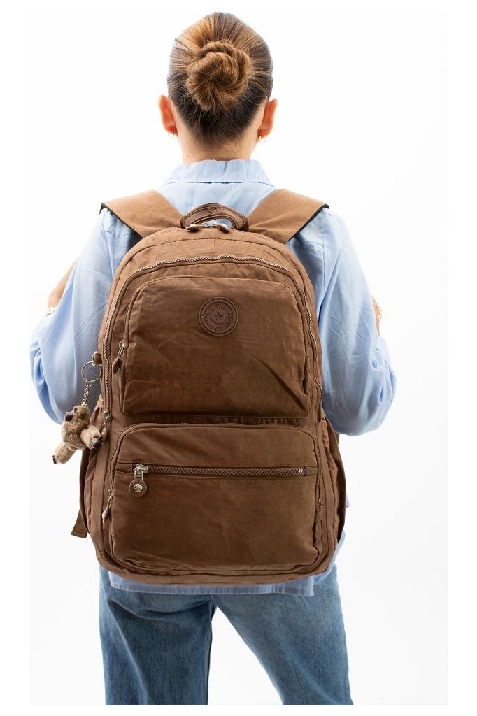 Baginn Kadın Sırt Çantası Hafif Kumaş Çok Cepli Kabin Boy Seyahat Çantası 43*30 cm görsel 8