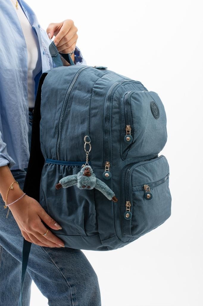 Baginn Kadın Sırt Çantası Hafif Kumaş Çok Cepli Kabin Boy Seyahat Çantası 43*30 cm