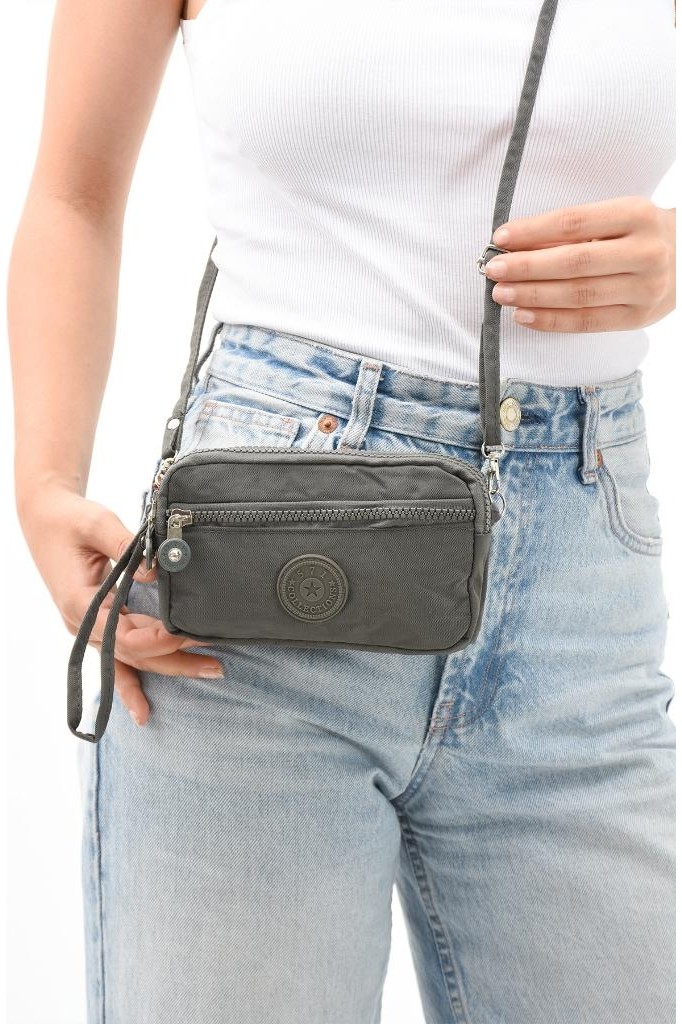 Baginn Klinkır Kumaş Mini Çapraz Askılı Kadın Cep Telefonu Çantası El Çantası Cüzdan 10*18 cm Su Itici görsel 2