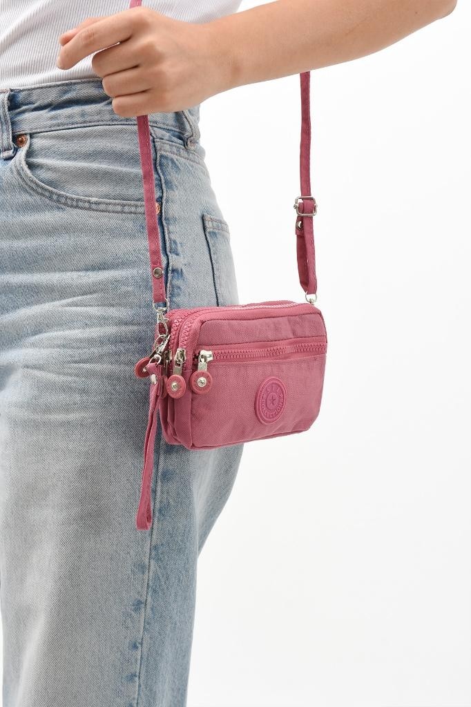 Baginn Klinkır Kumaş Mini Çapraz Askılı Kadın Cep Telefonu Çantası El Çantası Cüzdan 10*18 cm Su Itici görsel 6