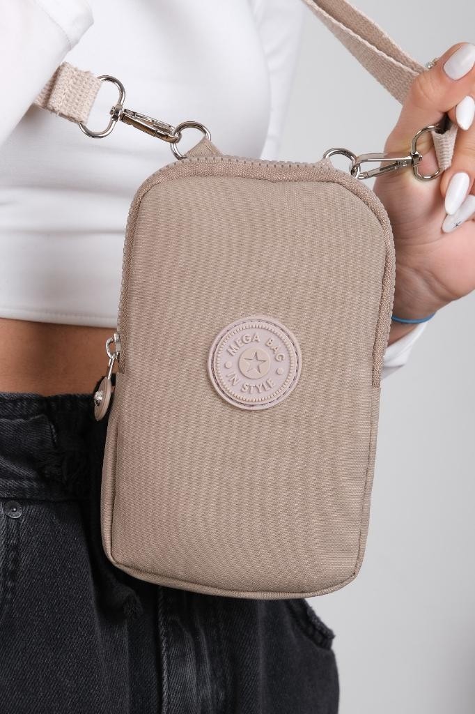 Baginn Klinkır Kumaş Mini Çapraz Askılı Kadın Cep Telefonu Çantası Mini Cüzdan Çanta 20*10 cm Su Itici görsel 2