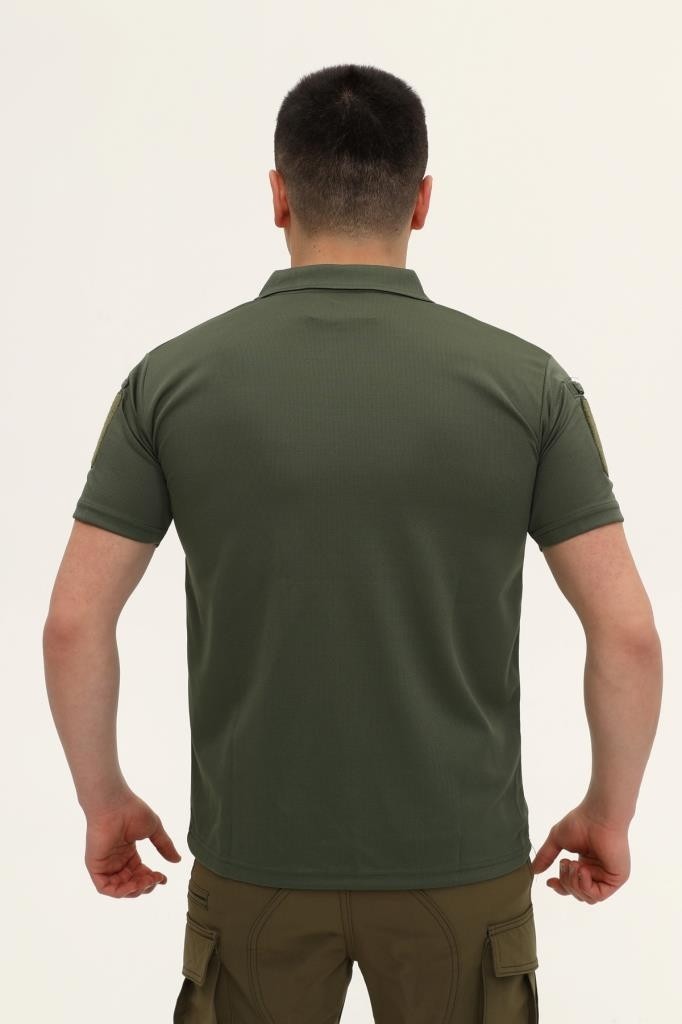 Single Sword Yaka Tişört - Kısa Kollu Taktik Polo - Beden: XL | Renk: Haki görsel 4