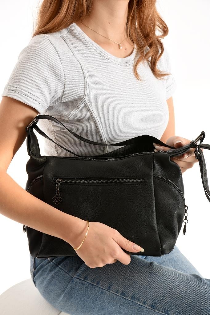 Baginn Kadın Postacı Çanta Çapraz Askılı Suni Deri Omuz Çantası 32*22 cm Mega Günlük Omuz Çantası görsel 7