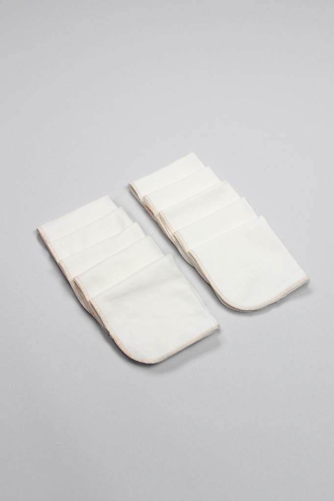 Cotton Soft Organik 28X28 10'lu Penye Mendil 90101 Ekru görsel 3