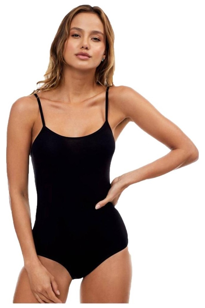 Tutku Kadın Siyah 3'lü Paket Ip Askılı Dokuma Likralı Kancalı Çıtçıtlı Body Düz Desen Yaka görsel 2