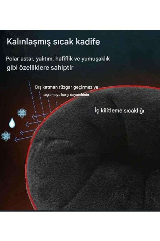 Single Sword Su Geçirmez Softshell Unisex Bisiklet Motosiklet Eldiven Dokunmatik Kışlık Rüzgâr Geçirmez Kaymaz Tam Parmak - Beden: XL | Renk: Siyah görsel 3
