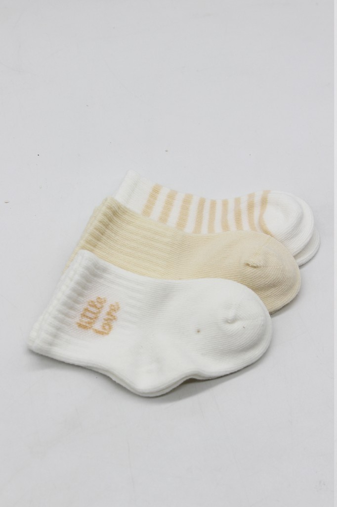 Akıllı Bayi Little Love Girl 3'lü Penye Soket Çorap 10137 Ekru görsel 3