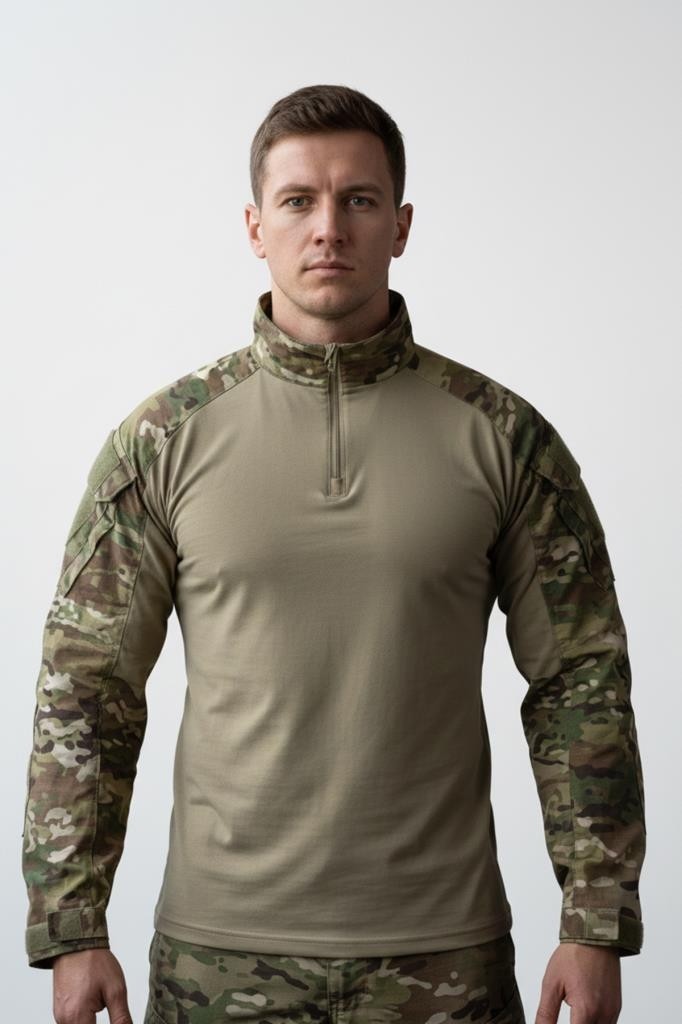 Single Sword Dirsekli Combat Outdoor Yetişkin&Yetişkin T - shirt - Beden: 2XL | Renk: MULTİCAM