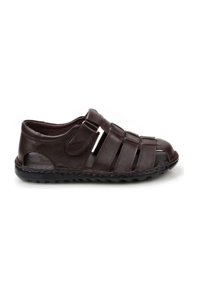 Papuçcity Emr 03532 Hakiki Deri Erkek Ortopedik Sandalet Ayakkabı görsel 7