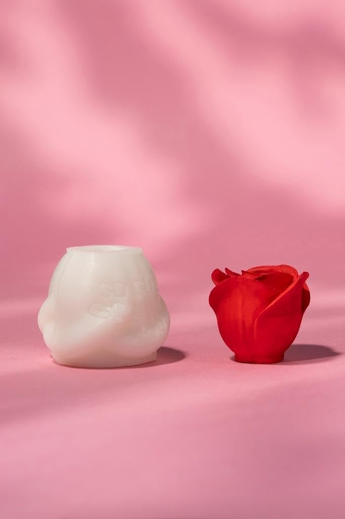 OEM 3D Gül Goncası Silikon Mum Kalıbı görsel 2