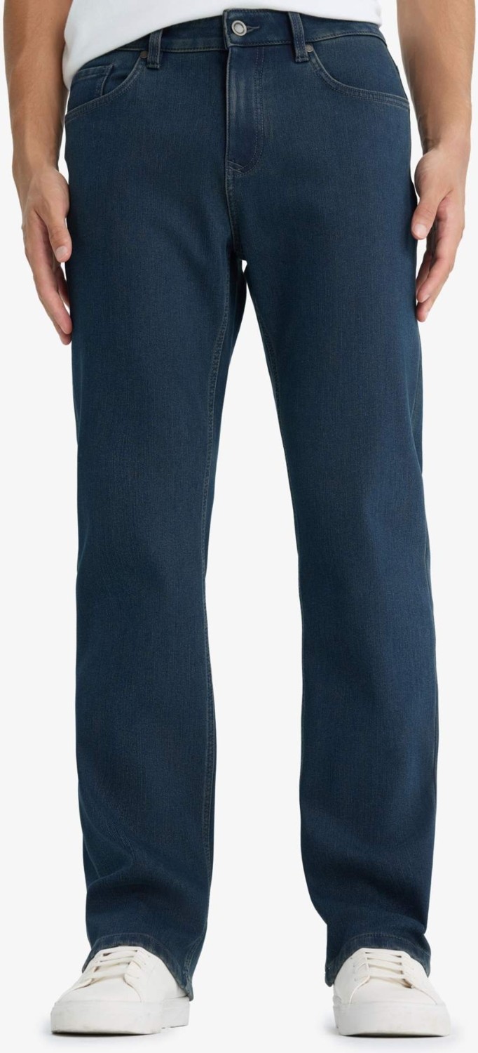 DeFacto Sıcak Tutan Diago Comfort Fit Yüksek Bel Geniş Paça Düz Paça Termal Polarlı Jean Pantolon V0796AZ25WN görsel 6