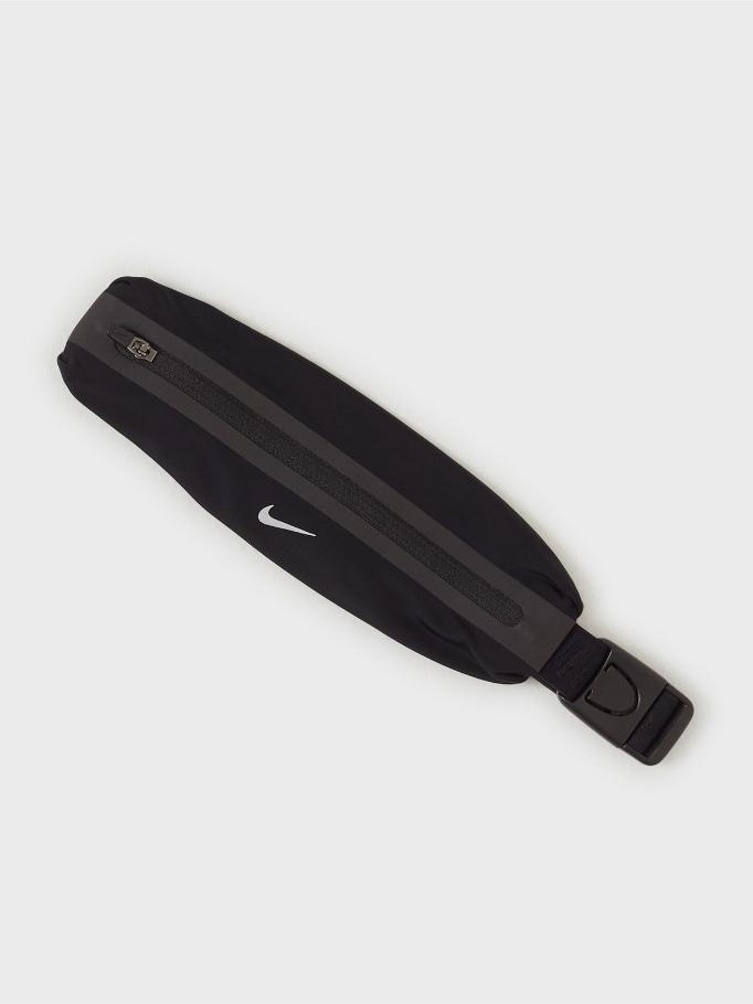 Nike Running Slim Waistpack Reflector Unisex Ince Esnek Siyah Spor Bel Çantası görsel 4