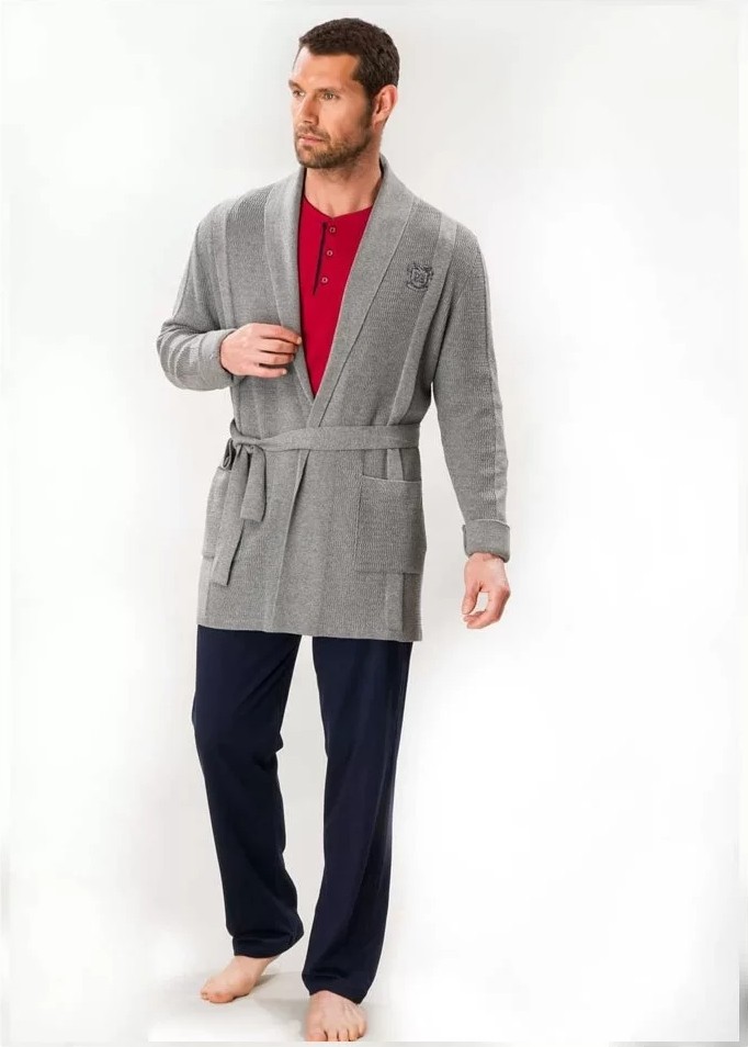 Die Grup D's Damat 03004 5'li Triko Robdöşambr Damat Pijama Seti