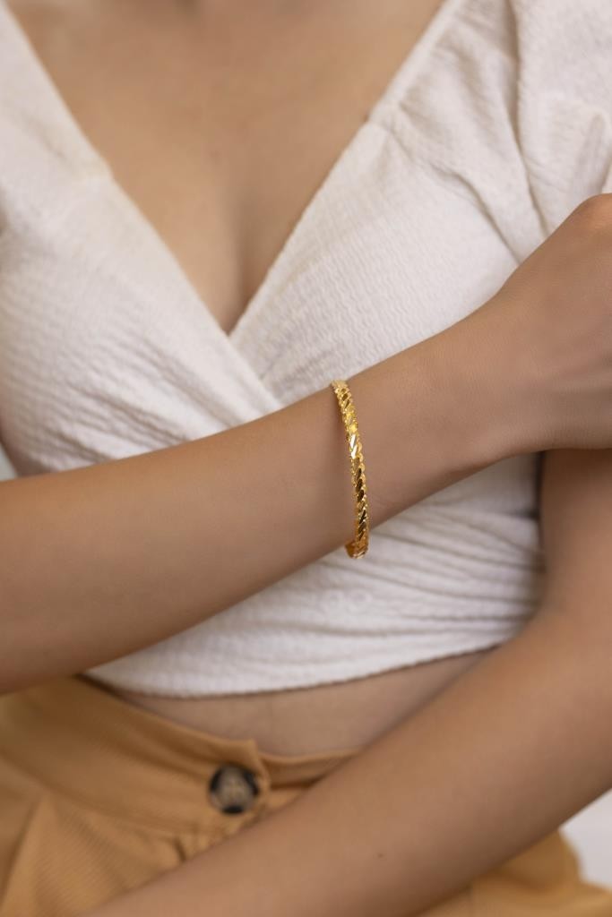 Yiğitbaşı Gold 22 Ayar 25 gr Işçiliksiz 3 Tel Adana Burma Bilezik