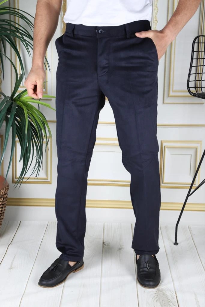 PHANTOM JEANS Siyah Polarlı Kadife Pantolon Esnek Kalın Fitil Klasik Kesim Yan Cepli Astarlı Phantom Jeans