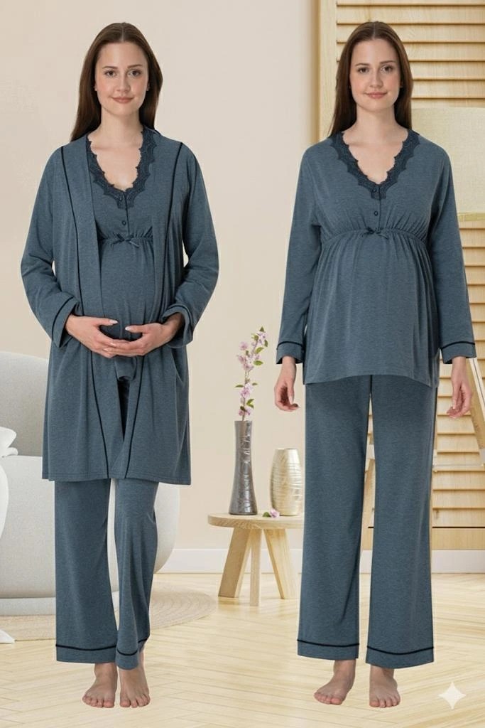 SS Home Concept Effortt 3054 Sabahlıklı Lohusa Pijama Takımı