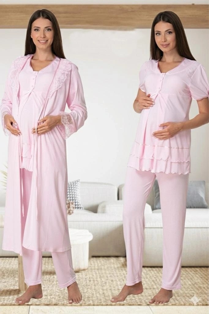 Çamaşır Kenti Effortt 8024 Sabahlıklı Lohusa Pijama