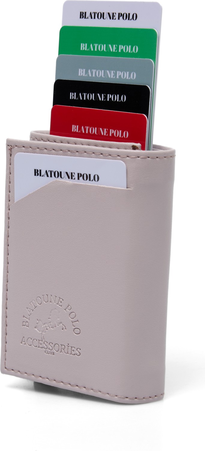 Blatoune Polo Erkek Vegan Deri RFID Korumalı Para Bölmeli Mekanizmalı Kartlık Cüzdan