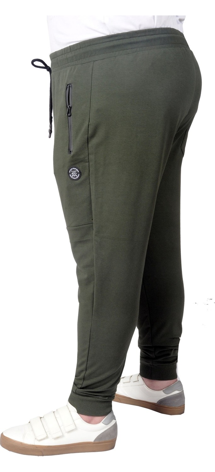 ModeXL Büyük Beden Erkek Eşofman Altı Zippered Darpaça Esnek Kumaş 22501 Siyah görsel 2