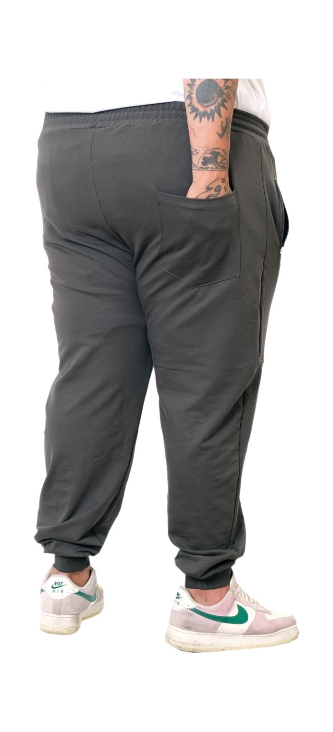 ModeXL Büyük Beden Erkek Eşofman Altı Zippered Darpaça Esnek Kumaş 22501 Siyah görsel 6