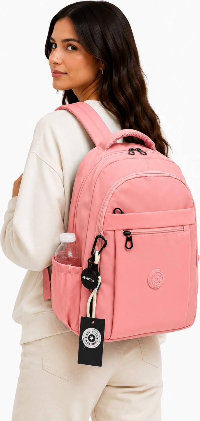 Bevitton Suya Dayanıklı Kumaş Günlük Sırt Çantası Unisex Okul Sırt Çantası 2300 Lavanta