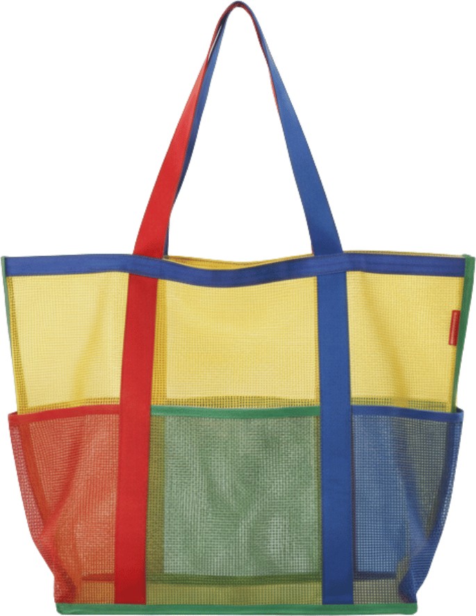 Baghashtag Color Pop 96 Limited Edition: 6 Cepli Çok Renkli File Plaj Çantası
