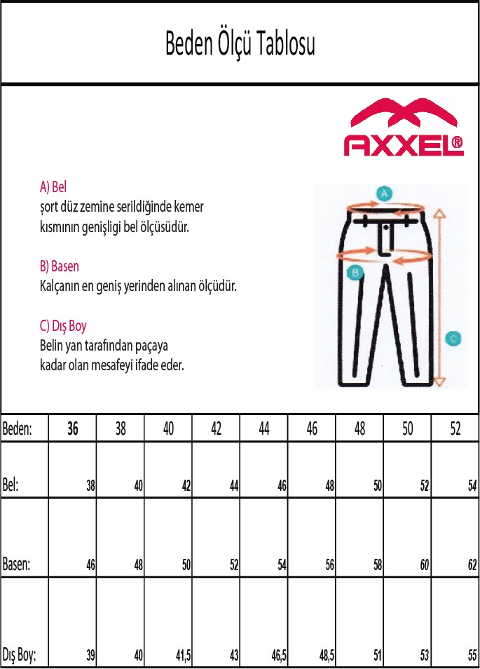 Axxel Kadın Siyah Büyük Beden ŞORT-S224 görsel 8