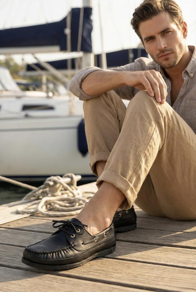 Coşkun Ayakkabı Unisex Hakiki Deri Günlük Loafer Navigator Ayakkabı görsel 4