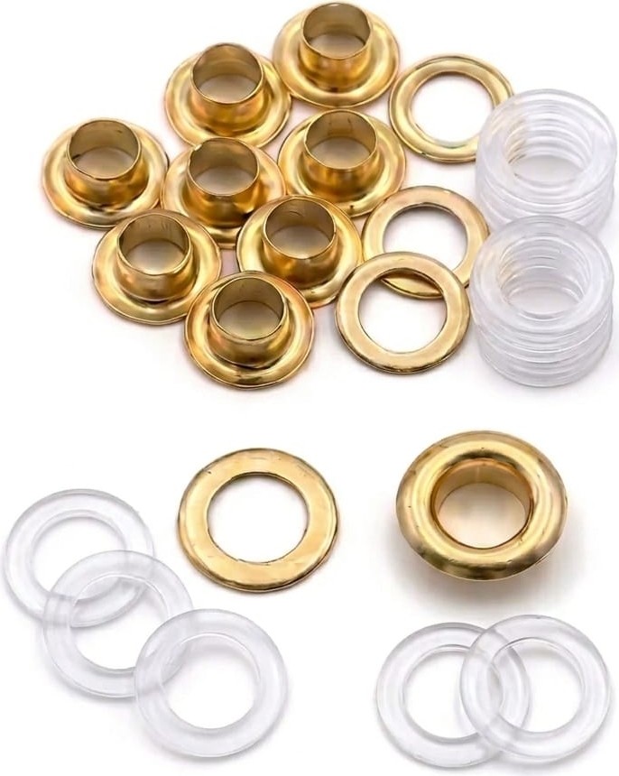 Klinkshop 3 Numara Gold Renk Kuşgözü - 5 mm Aparatsız Malzeme Paketi - 100 Adet Paslanmaz Pirinç Kuşgözü görsel 2