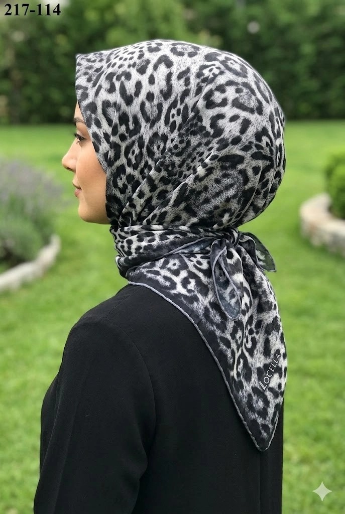 Lo'cella Soft Pamuk Eşarp (Leopar Desen) 217-114