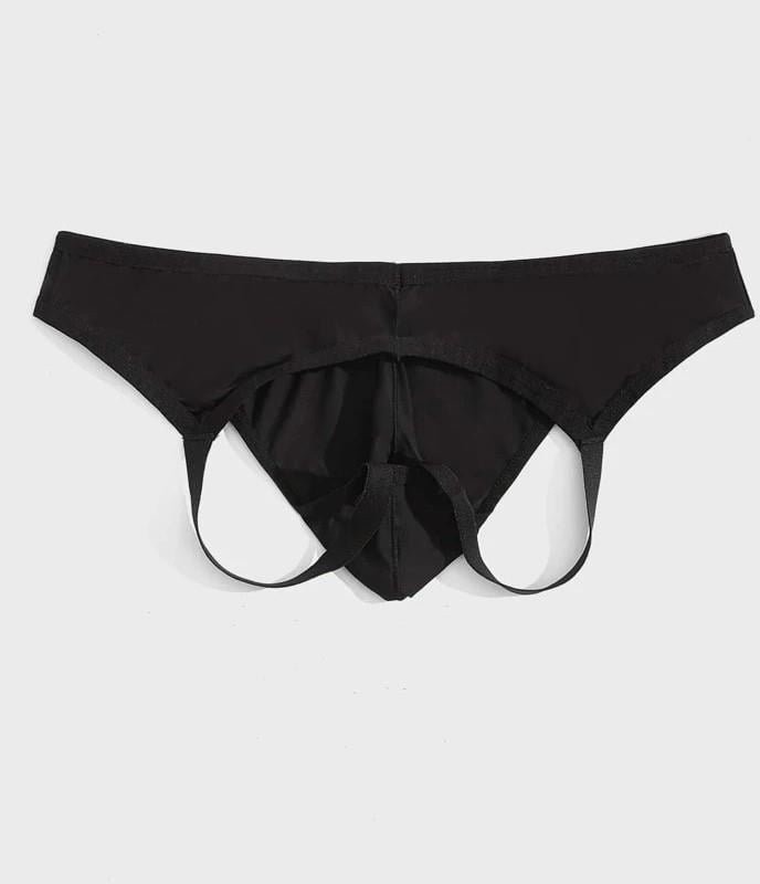 Beruflic Erkek Fantazi Siyah Jockstrap Iç Giyim Under Moda görsel 3