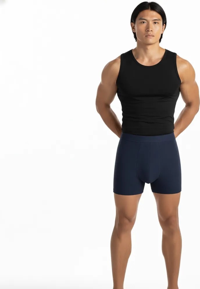 Penti Erkek Pamukl Basic Mavi 3'lü Boxer Külot görsel 5