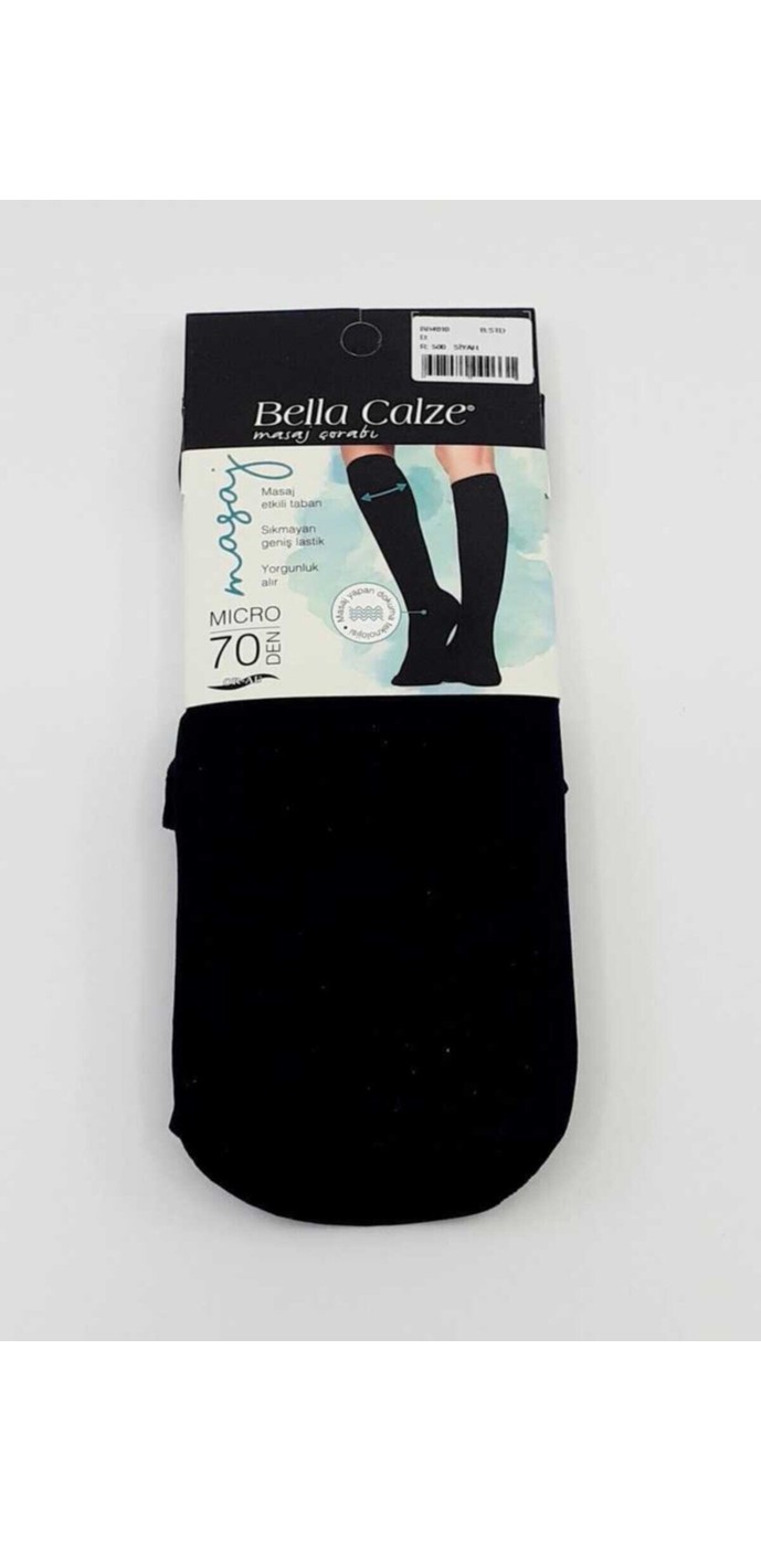 Çorap Diyarı & Bella Calze Diz Altı Bronz Renk 2 Çift Masaj Çorabı görsel 7