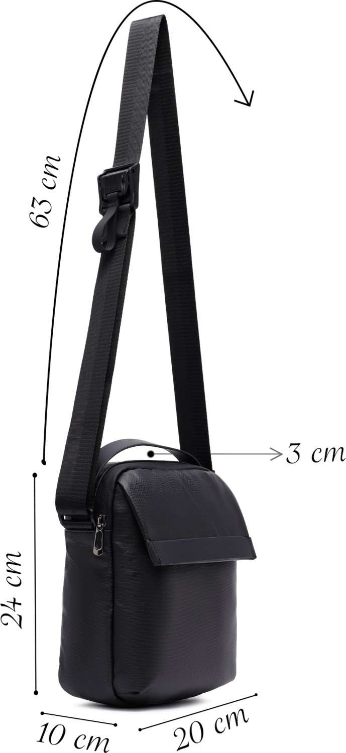 Derimod D-Pack Erkek Siyah Çapraz Çanta 25SBD30296F Suni Deri Düz Desen Günlük Kullanım İçin Şık görsel 2