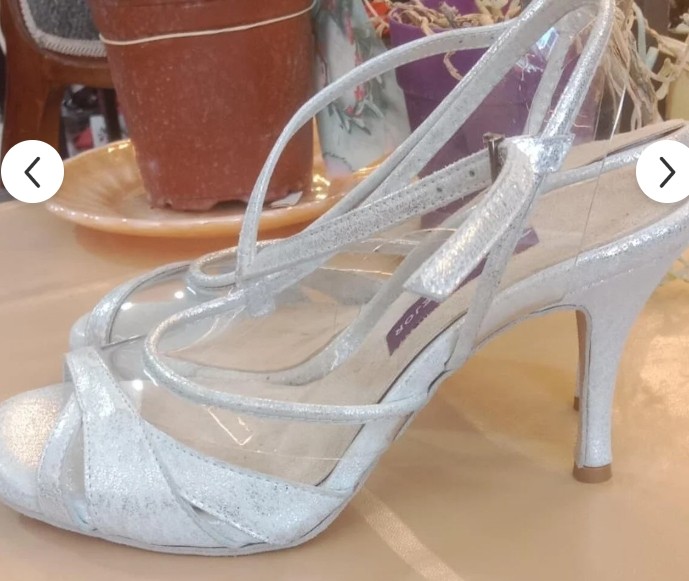 Lo Mejor Shoes Eşsiz Model Gümüş Renk 8.5 cm 13 Pont Topuk Boyu Tango Salsa Dans ve Abiye Ayakkabısı görsel 5
