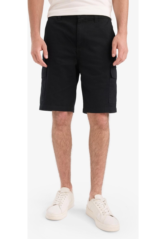 DeFacto %100 Pamuk Regular Kargo Cepli Bermuda Şort E1708AX25SM görsel 5