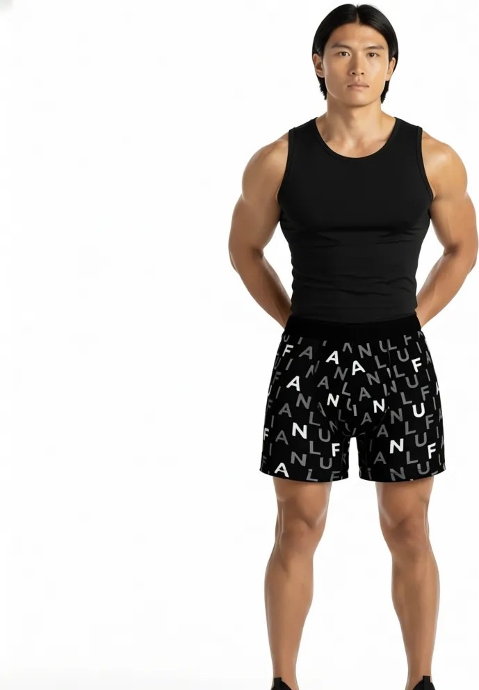 Lufian Rose Erkek Pamuklu Boxer Siyah görsel 2